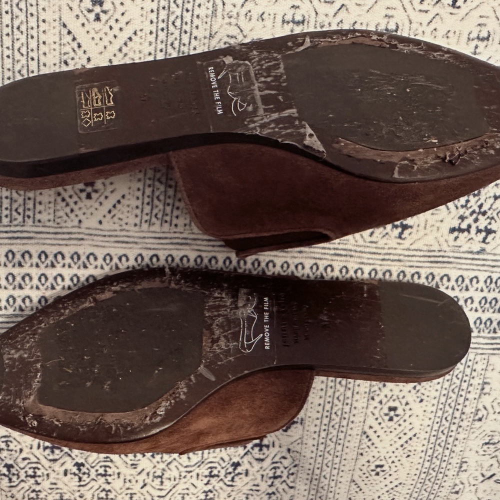 Jenni Kayne Suede Mule ~Espresso Brown 37 EU 7 EUC - Picture 6 of 9
